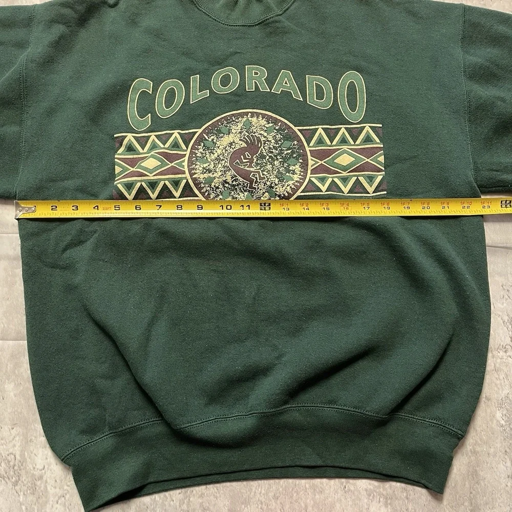 Vintage 90'S Fruit Of The Loom Colorado Green Made In U.S Durango Size Xl Mens - Picture 4 of 9